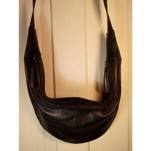 Free People leather sling slouch hobo shoulder bag purse